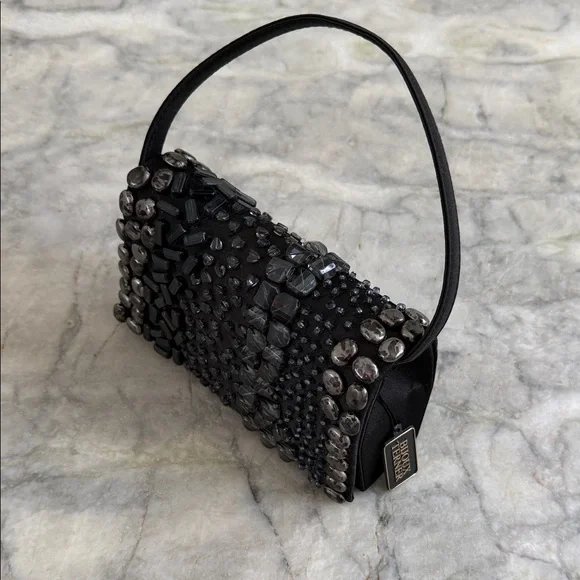 Bijoux Terner | Black Beaded Evening Bag - Picture 2 of 4